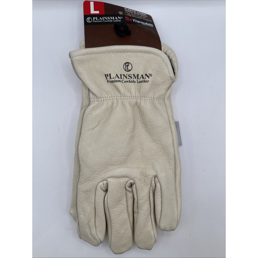 Plainsman Cold Weather‎ Work Gloves Size Large Fleece Lining 3M Thinsulate